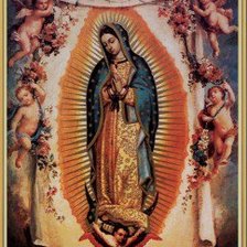 Схема вышивки «Virgen Guadalupe con angeles»