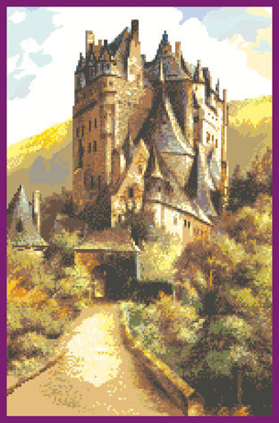 замок ДК-309 - замок, дорога, небо, природа - оригинал