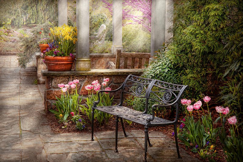 в саду - оригинал