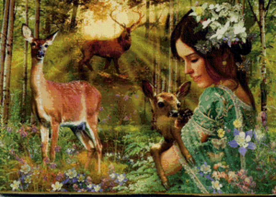 Девушка - фентези, природа, люди, девушка - предпросмотр