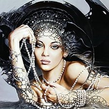 Схема вышивки «девушка фентези 4»