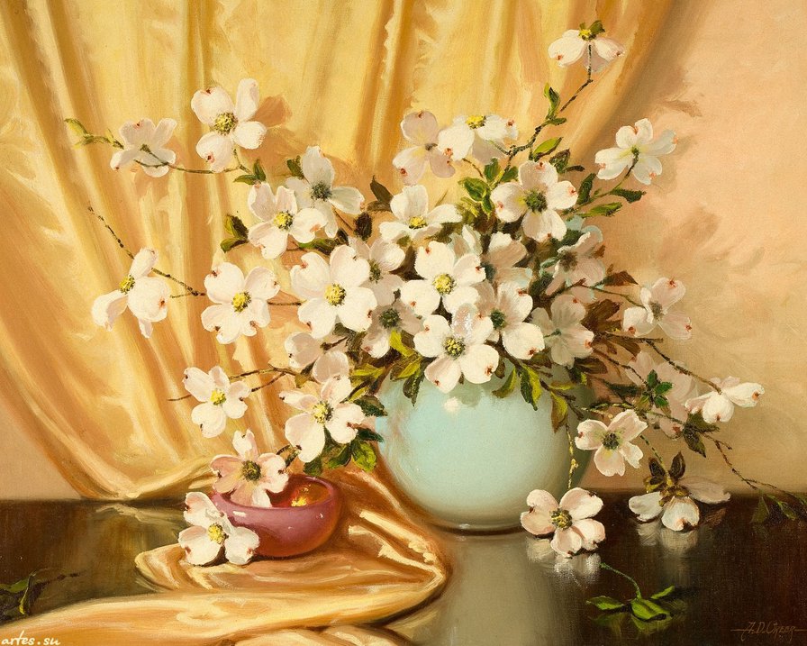 жасмин в вазе - ваза, весна, букет, нежность, натюрморт, жасмин, цветы - оригинал