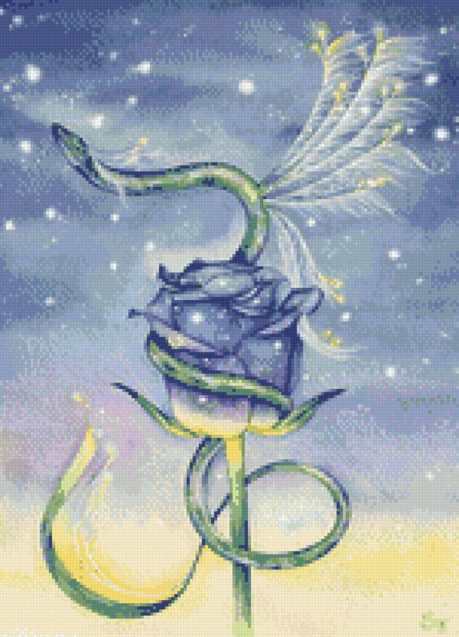 Guardian of the Dusk Rose by Siluan - хранитель, роза, дракон, цветок - предпросмотр