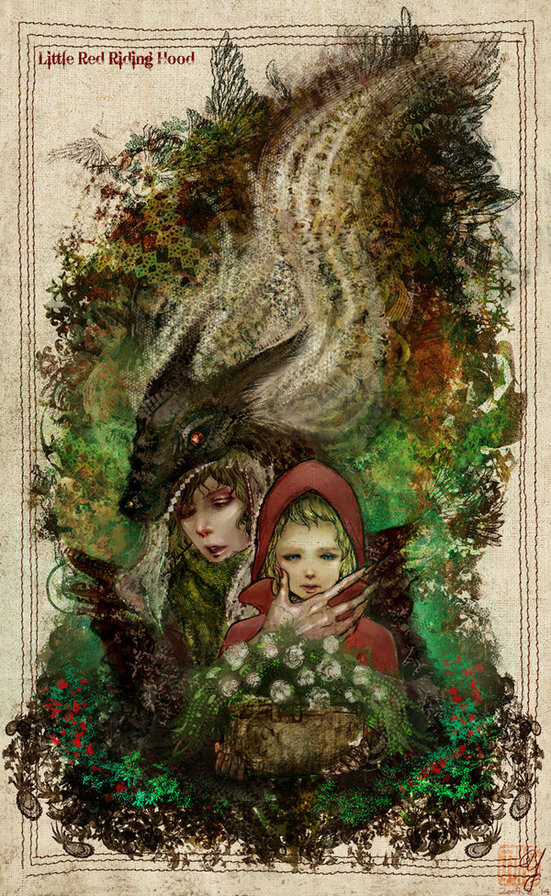 Красная шапочка - сказка, красная шапочка, девочка, волк - оригинал