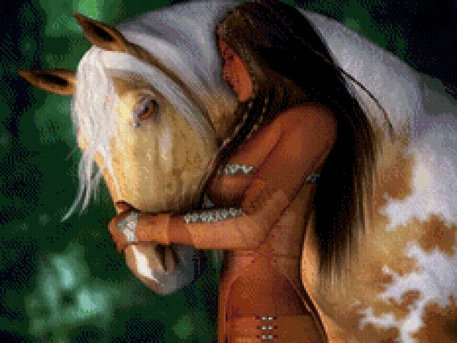 Девушка - люди, лошадь, девушка - предпросмотр