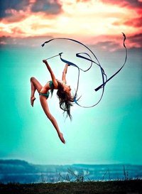 Свобода - гимнастка, легкость, свобода, лента - оригинал