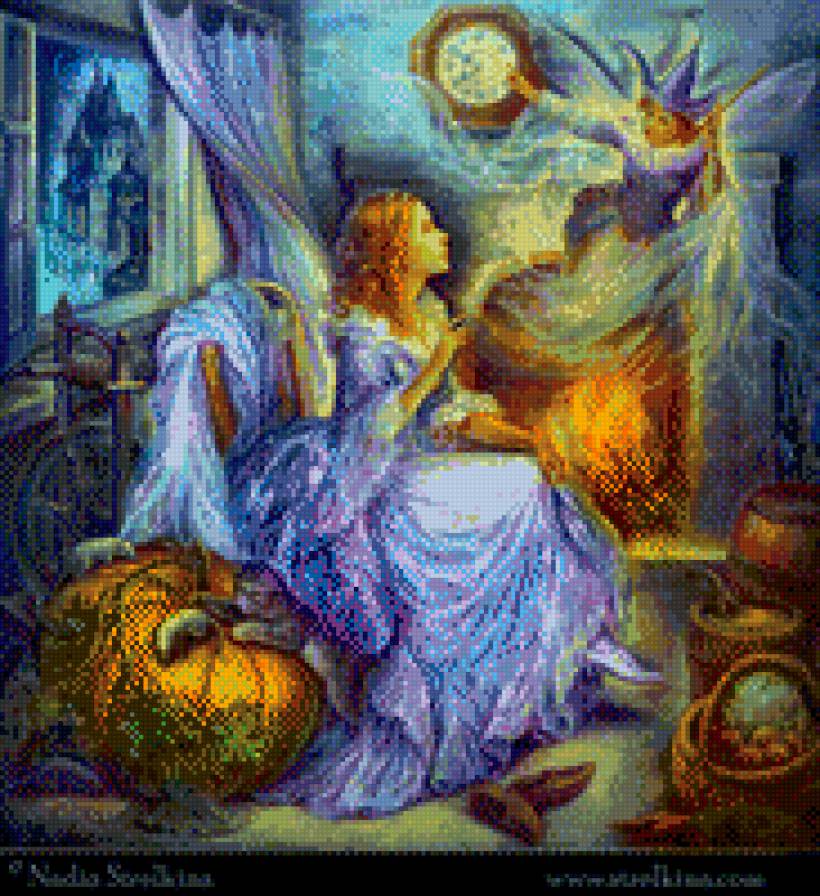 Золушка - фэнтези, живопись, девушка, картина - предпросмотр