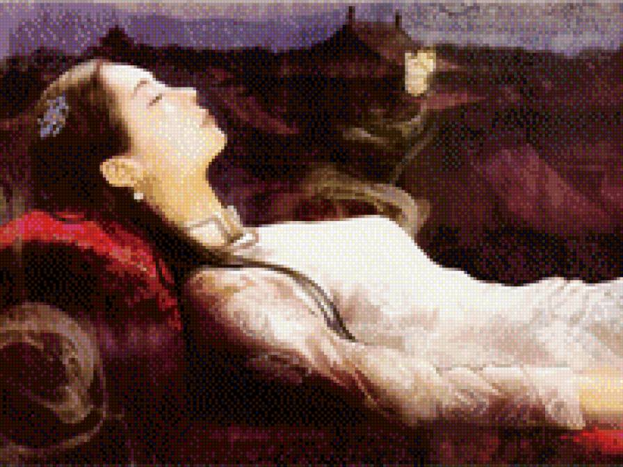 Спящая - девушка, япония, фэнтези - предпросмотр