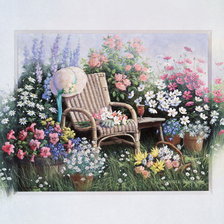 Схема вышивки «садовые цветы»