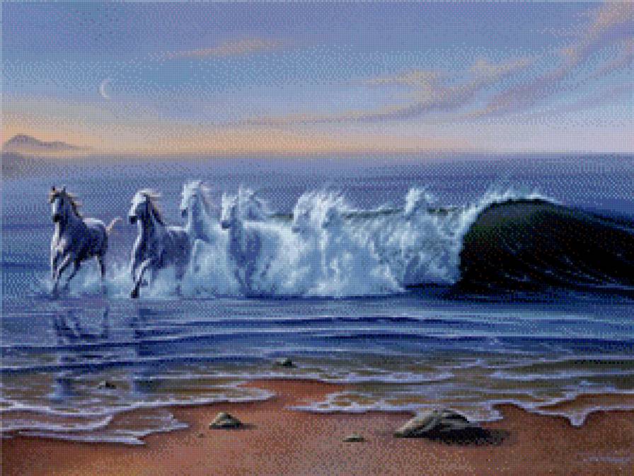 Терсаны-водные лошади - кони, бег, вода, миф - предпросмотр