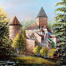 Схема вышивки «средневековый замок»