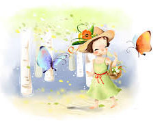 девочка и бабочки