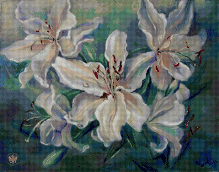 цветы белой лилии Екатерина Чингилиди - лилия, цветы - предпросмотр