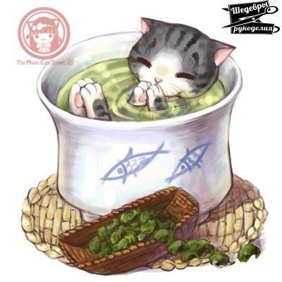 чашка кота 1 - животные, чай, кошка - оригинал