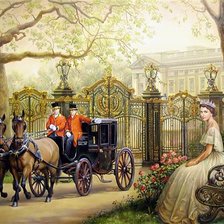 Схема вышивки «прогулка королевы»