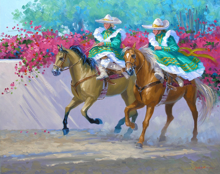 скачки - картина, краски, животные, соревнования, скачки. лошади, жокей - оригинал