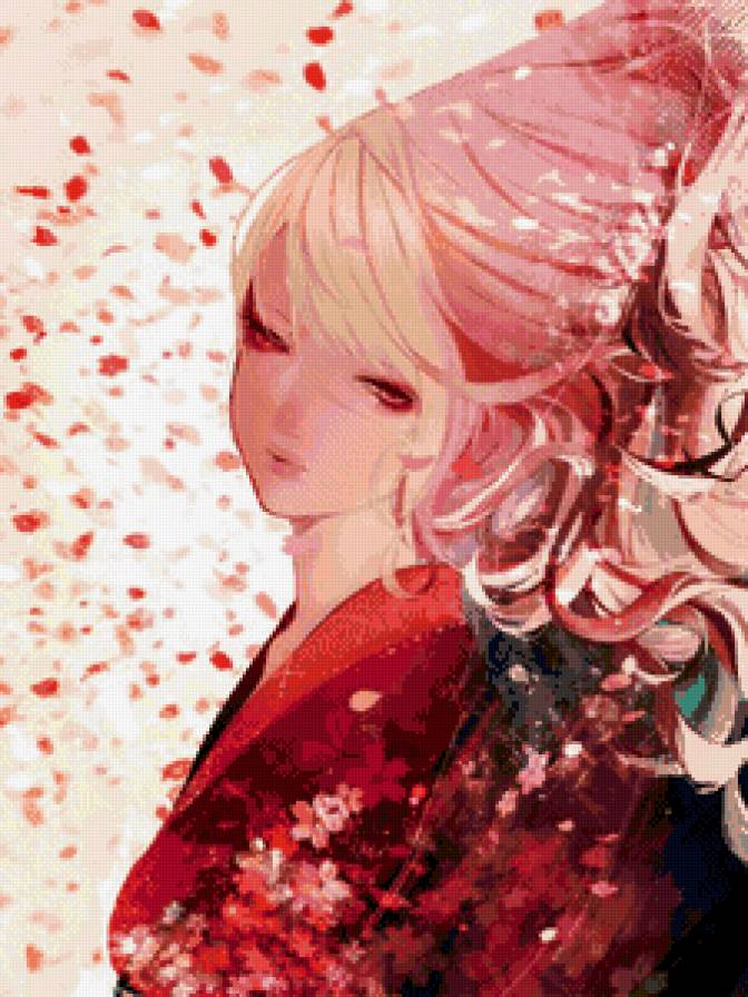 романтическая девушка - портрет, девушка, графика, акварель, женщина, красота, романтика - предпросмотр