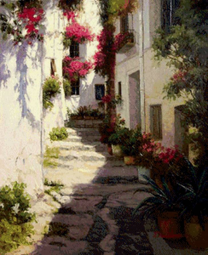 тихая улочка - городок, улочка - предпросмотр