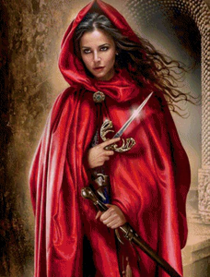 Воинственная леди - девушка, фэнтези, воительница, красавица - предпросмотр