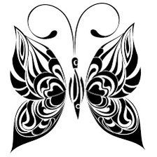 Схема вышивки «бабочка»