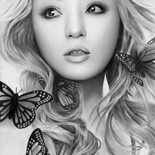 Схема вышивки «Девушка»