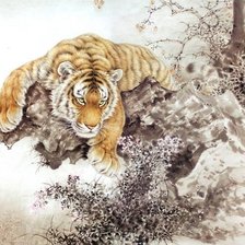 Оригинал схемы вышивки «Тигр» (№918611)