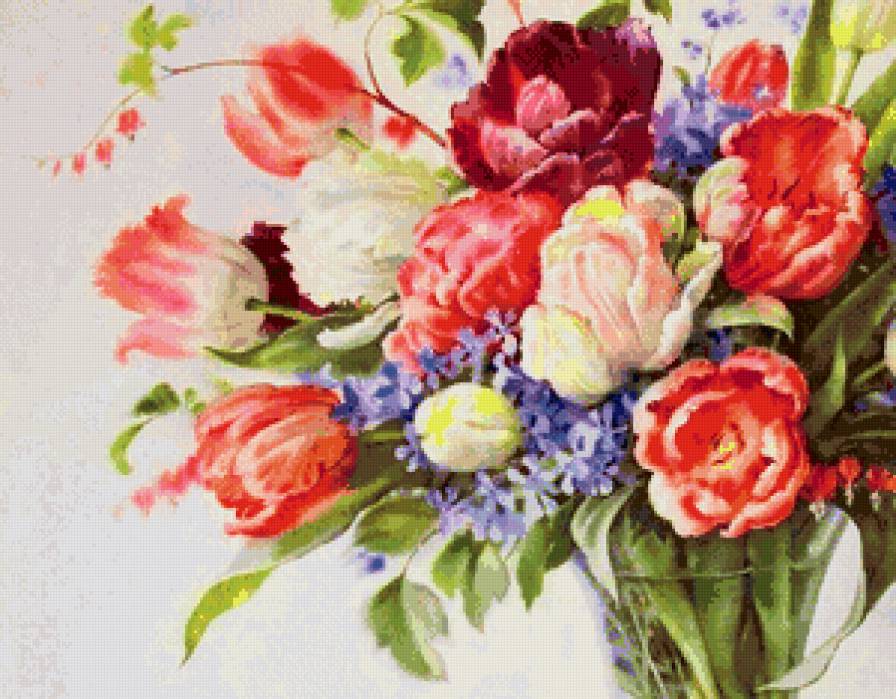 Весенние цветы - букет, тульпаны, букет цветов - предпросмотр