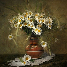 Схема вышивки «Букет ромашек»