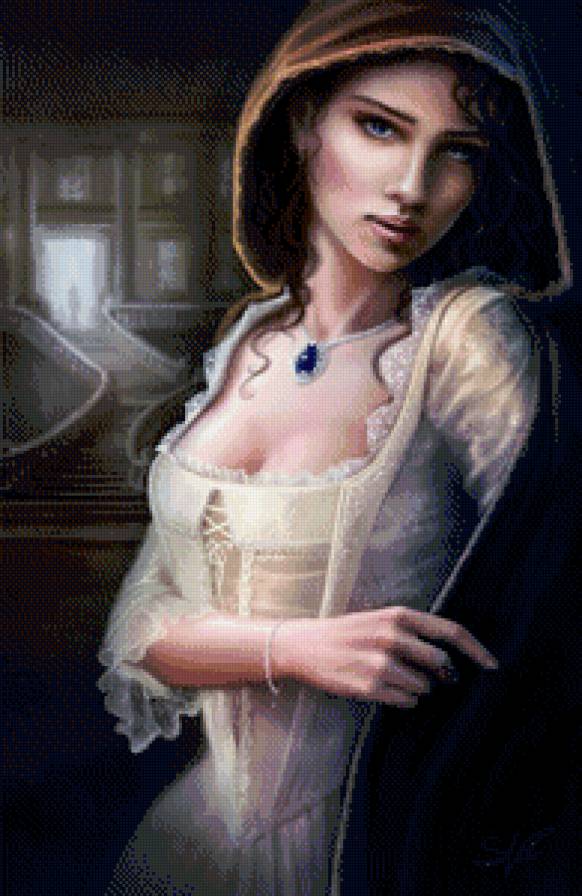 девушка в плаще - портрет, девушка, романтика - предпросмотр