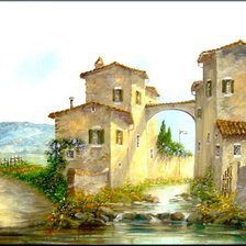 Схема вышивки «итальянский пейзаж»