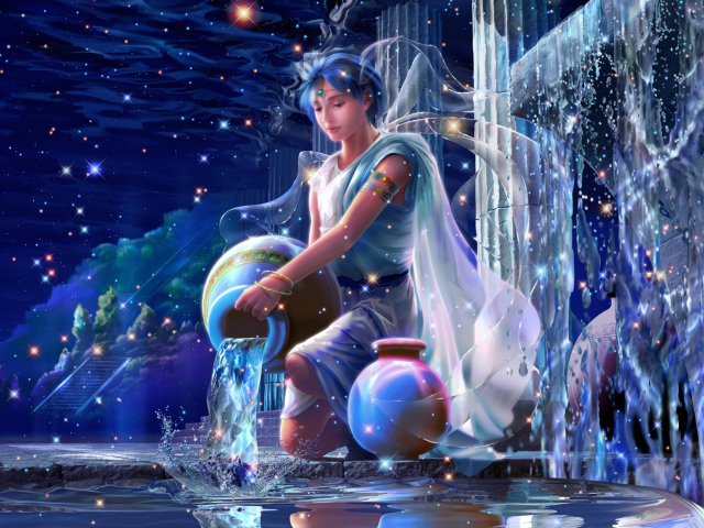 Жрица в храме водолея - водолей - оригинал