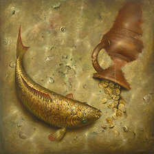 Схема вышивки «Золотая рыба. Фен шуй.»