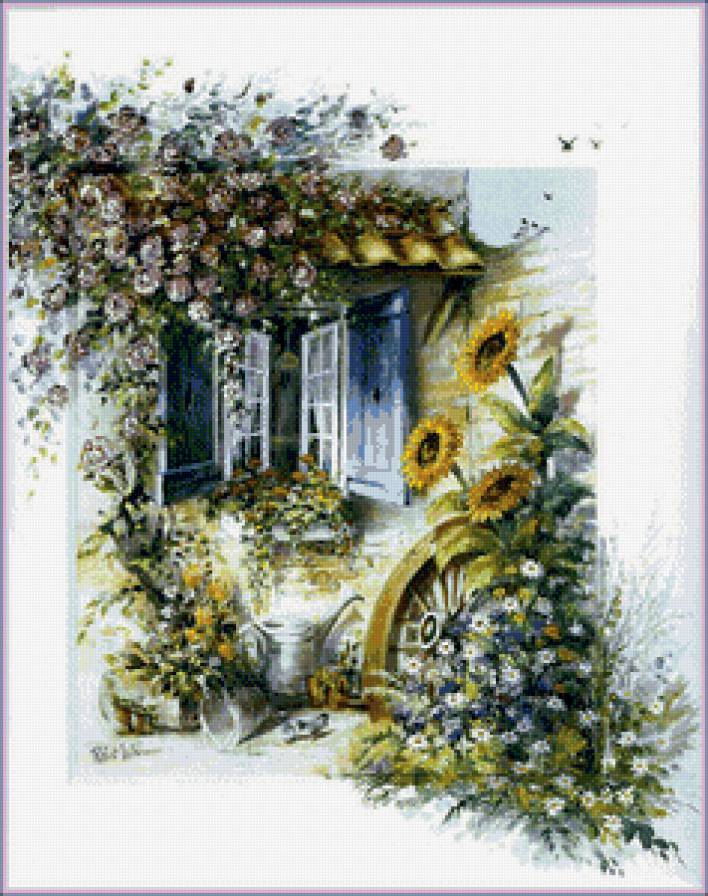 дворик - пейзаж, дворик - предпросмотр