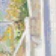 Предпросмотр схемы вышивки «девушка с попугаем на террасе» (№919320)