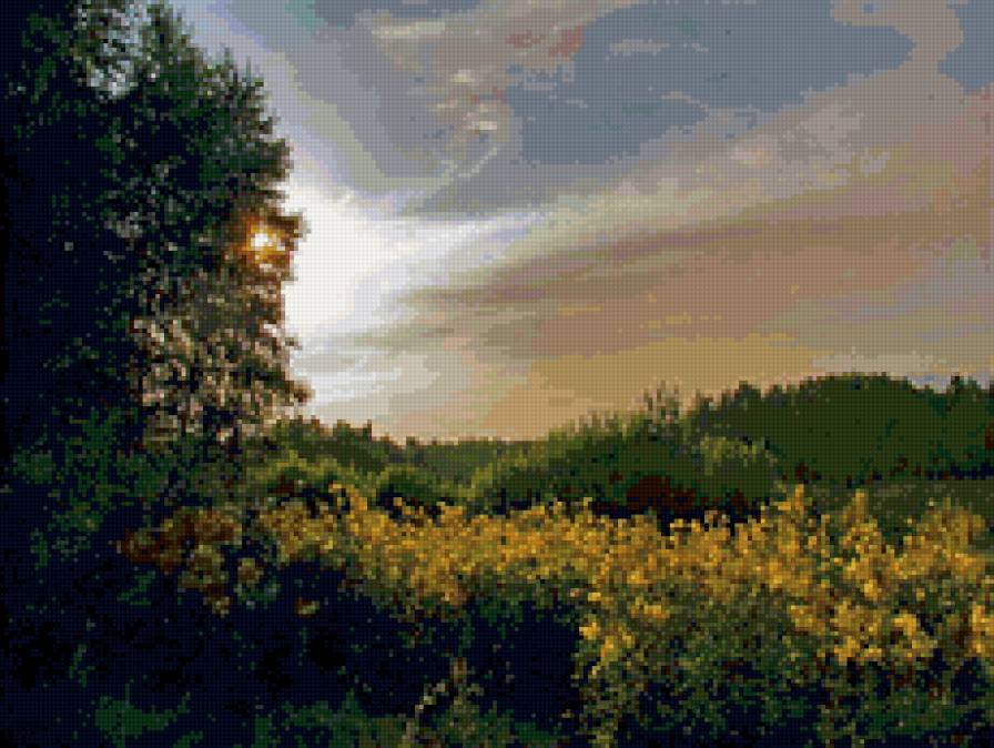 Летний закат - природа, пейзаж, закат - предпросмотр