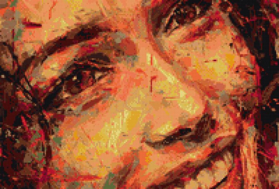 Улыбка - девушка, абстракция - предпросмотр