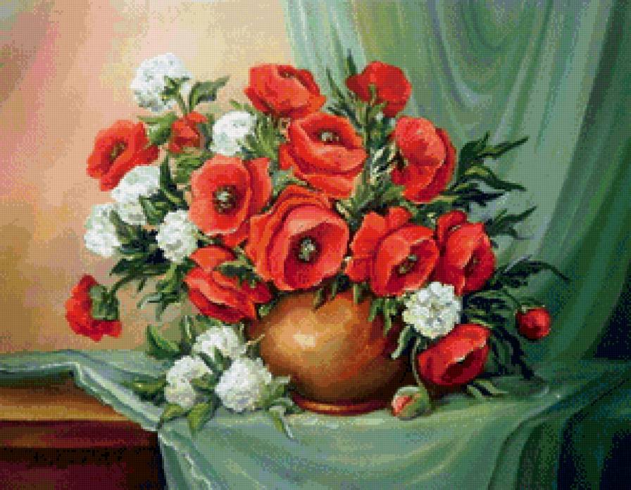 Маки - натюрмот, цветы - предпросмотр