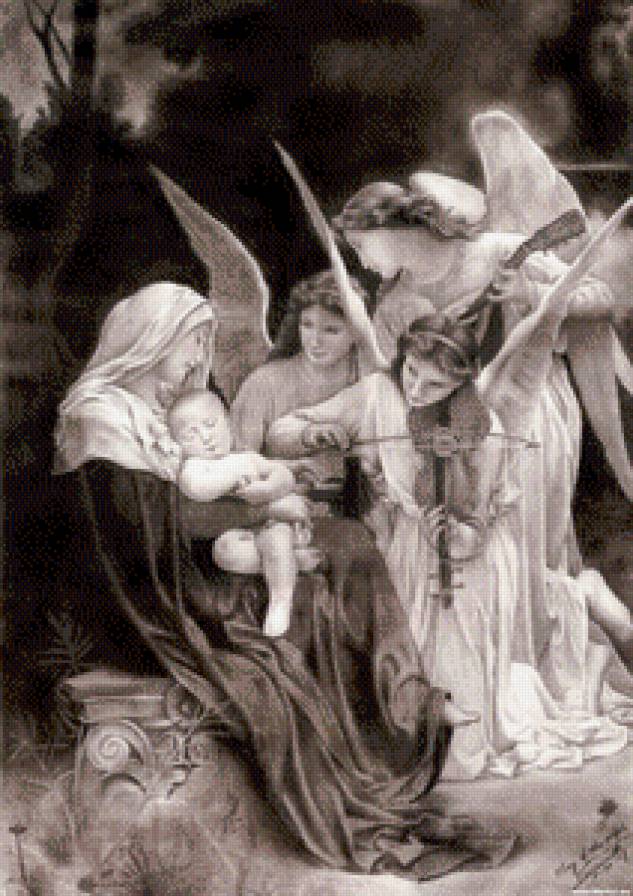 Картина художника карандашом - люди, картина - предпросмотр