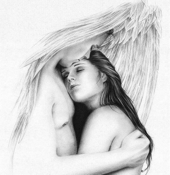 Под крылом... - объятия, мужчина, пара, нежность, женщина - оригинал