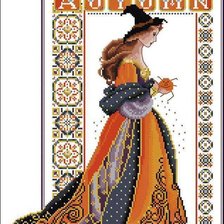 Схема вышивки «Dama de Halloween»