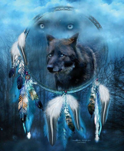 ловец снов "волк" - волк, животные - оригинал