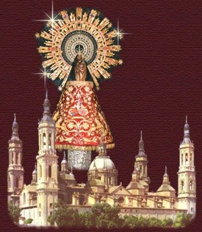 Virgen del Pilar sobre El PILAR - religioso - оригинал