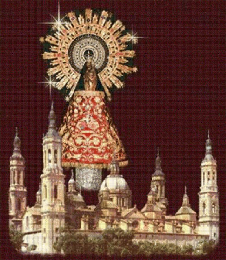 Virgen del Pilar sobre El PILAR - religioso - предпросмотр