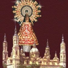 Схема вышивки «Virgen del Pilar sobre El PILAR»