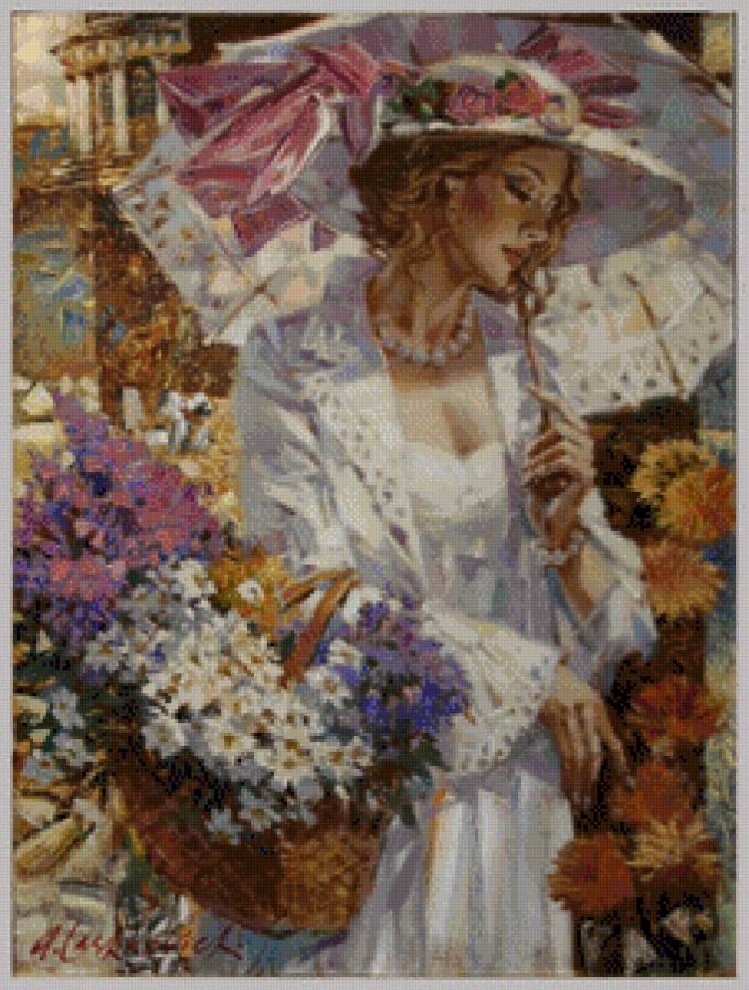 №921578 - цветы, портрет, девушка - предпросмотр