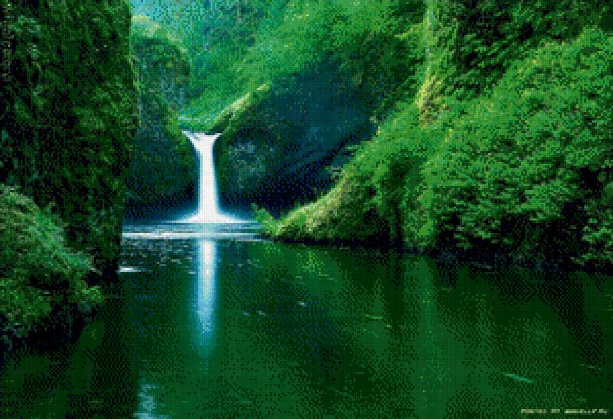 водопад - природа - предпросмотр