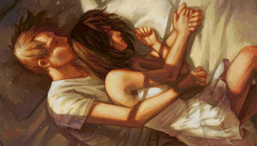 Влюбленные - сон, пара, любовь, девушка, парень - предпросмотр