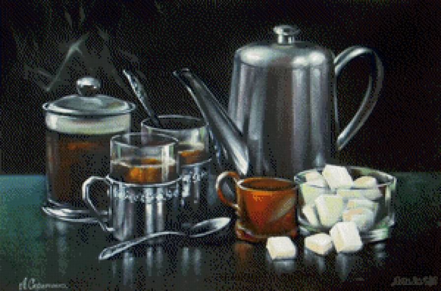 чайный натюрморт - натюрморт - предпросмотр