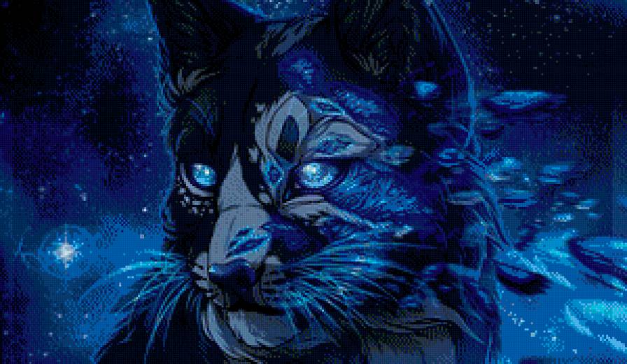 Мистическая кошка - мистика, кошка, трансформация - предпросмотр