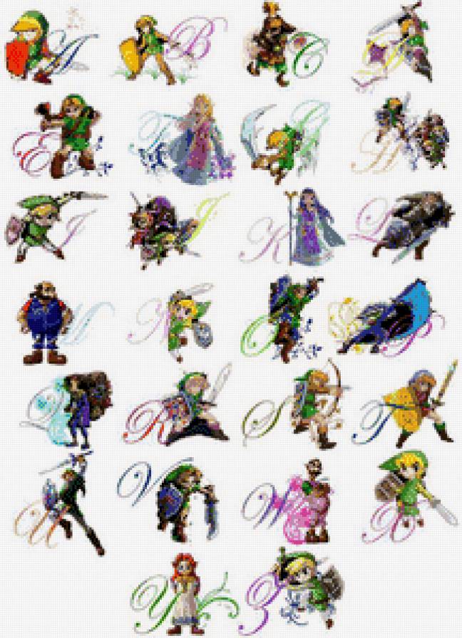 ABC personajes ZELDA - abecedarios - предпросмотр
